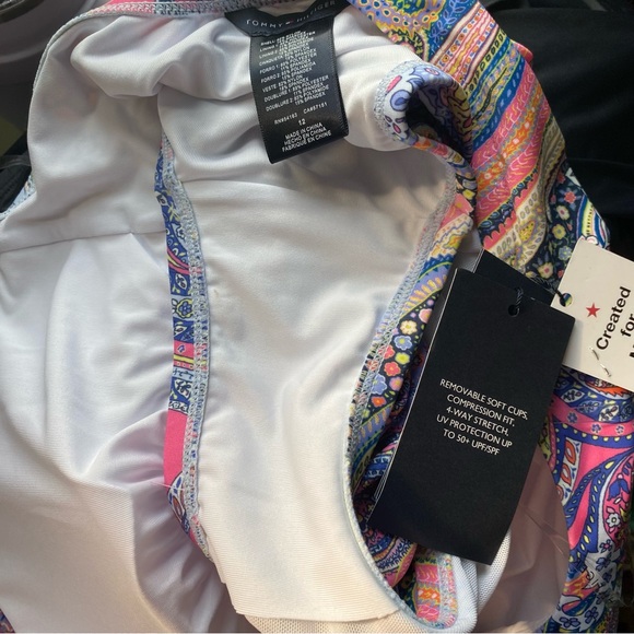 Tommy Hilfiger JAIPUR PAISLEY PROVENCE BLUE MULTI One-Piece Swimsuit size 12 NEW - Picture 5 of 7